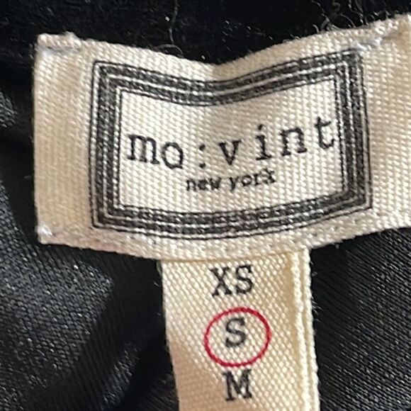 Mo:vint New York Dress Womens Sz Small velvet Black spaghetti strap Boho Gothic - Picture 9 of 12
